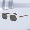 Trend infinity polygonal glasses gradual change simple light luxury sunglasses color-changing glasses bag flower stand sunshade sunglasses versatile