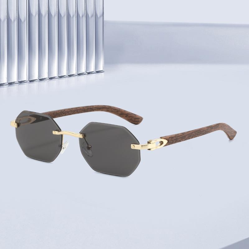 Trend infinity polygonal glasses gradual change simple light luxury sunglasses color-changing glasses bag flower stand sunshade sunglasses versatile
