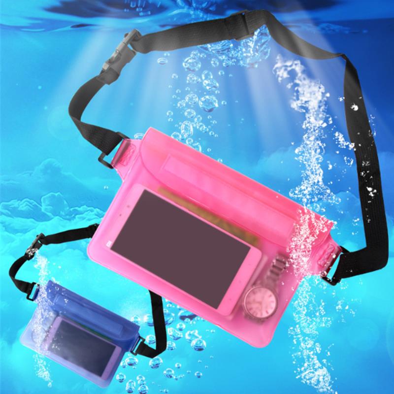 Waterproof Swimming Diving Bag PVC Beach Drifting Diving Waist Pack Shoulder Bag Underwater Mobile Phone Case Outdoor Dry Bag