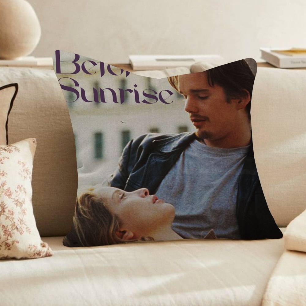 Bella Before Sunrise Before Sunset Movie Cushion Cover Inches Farmhouse Decor Home Throw Pillow Covers for Couch Decorations