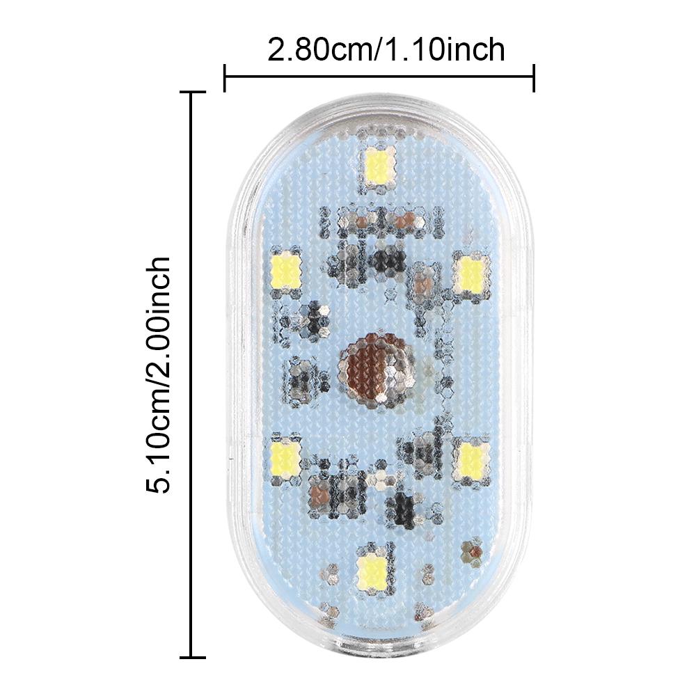 Car Interior Lights 5V 6LED Night Hand Touch Light Reading Light Indoor Car Lighting Car Roof Magnets Reading Lamp Ceiling Lamp