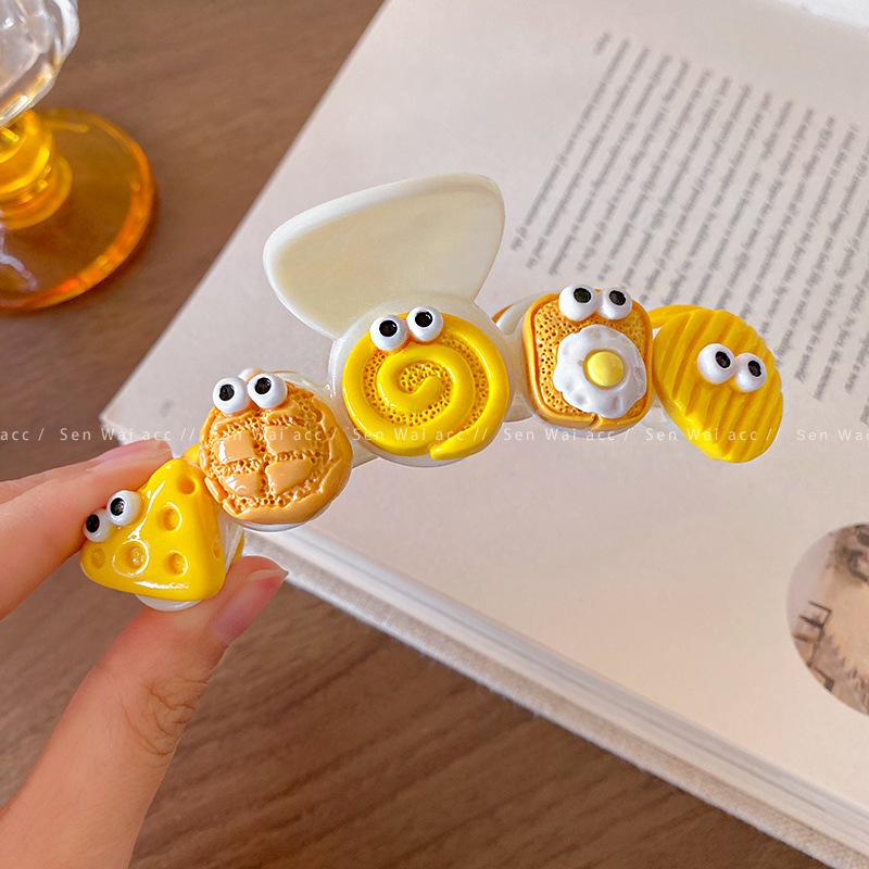 Cartoon cute grab clip female large sweet girl back head hairpin disc hair shark clip headgear hair grab