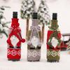 Creative Knitted Christmas Wine Bottle Cover Featuring Adorable Rudolph Design For Festive Table Decor