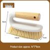 Wooden Handle Stiff Bristle Gap and Floor Cleaning Brush for Kitchen, Laundry, and Bathroom