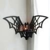 Unique Wood Carves Spiderweb Shelving Unit Wood Wall Floating Shelf for Halloween Festival Decoration Storage Rack