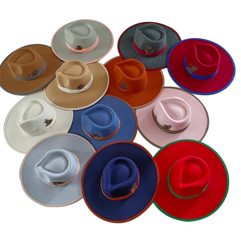 Stylish Wide Border Hat Sun Protecting Fashionable Hat British Styles Hat for Holiday Celebrations