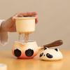 Panda Companion Ceramic Travel Tea Set for Outdoor Camping