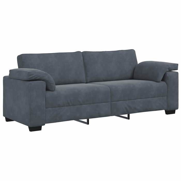 VidaXL 3-seater Sofa Dark Grey 178 Cm Velvet, Sofa, Three-seater Sofa, 3-seater Sofa In Velvet, Divan, Sofa 4105278
