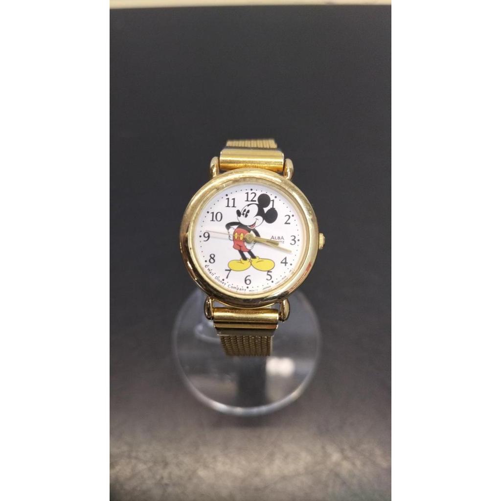 Used SEIKO V501-6N10 Mickey Mouse Watch ALBA Quartz