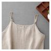 Women Cotton Linen Camisole Tank Top Short Plus Size Casual Top