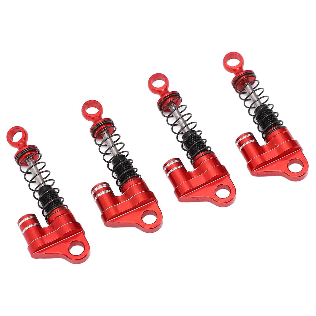 4pcs RC Shock Absorbers Red Aluminum Alloy High Elastic Spring Metal Shock Absorbers for Scx24 for