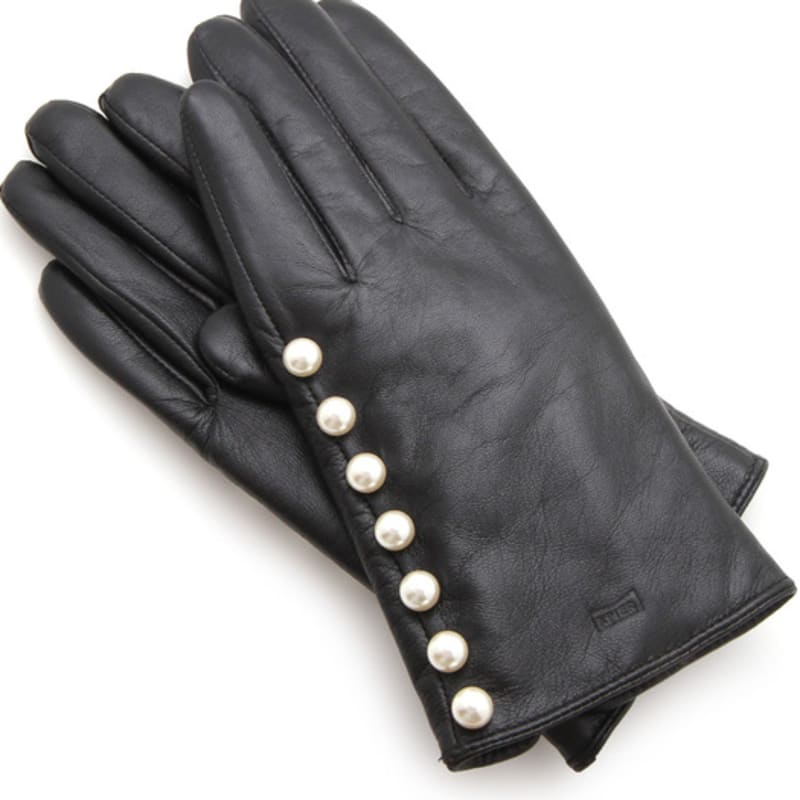 XPIER 7pearls black leather glove