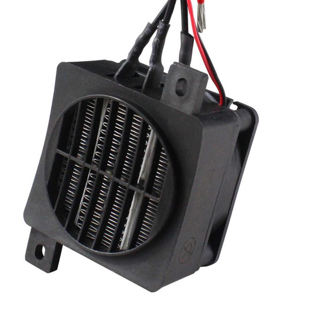 DC 12V 24V PTC Heating Element Adjustable Thermostat Overheat Protector Adjustable Mini Electric Heater Fan for Indoor Bedroom