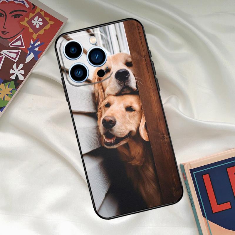 Golden Retriever Friend Phone Case For iPhone 16 15 14 13 12 11 17 Pro Max 15 16 Plus 12 Mini 16e 17 Air Funda Cover