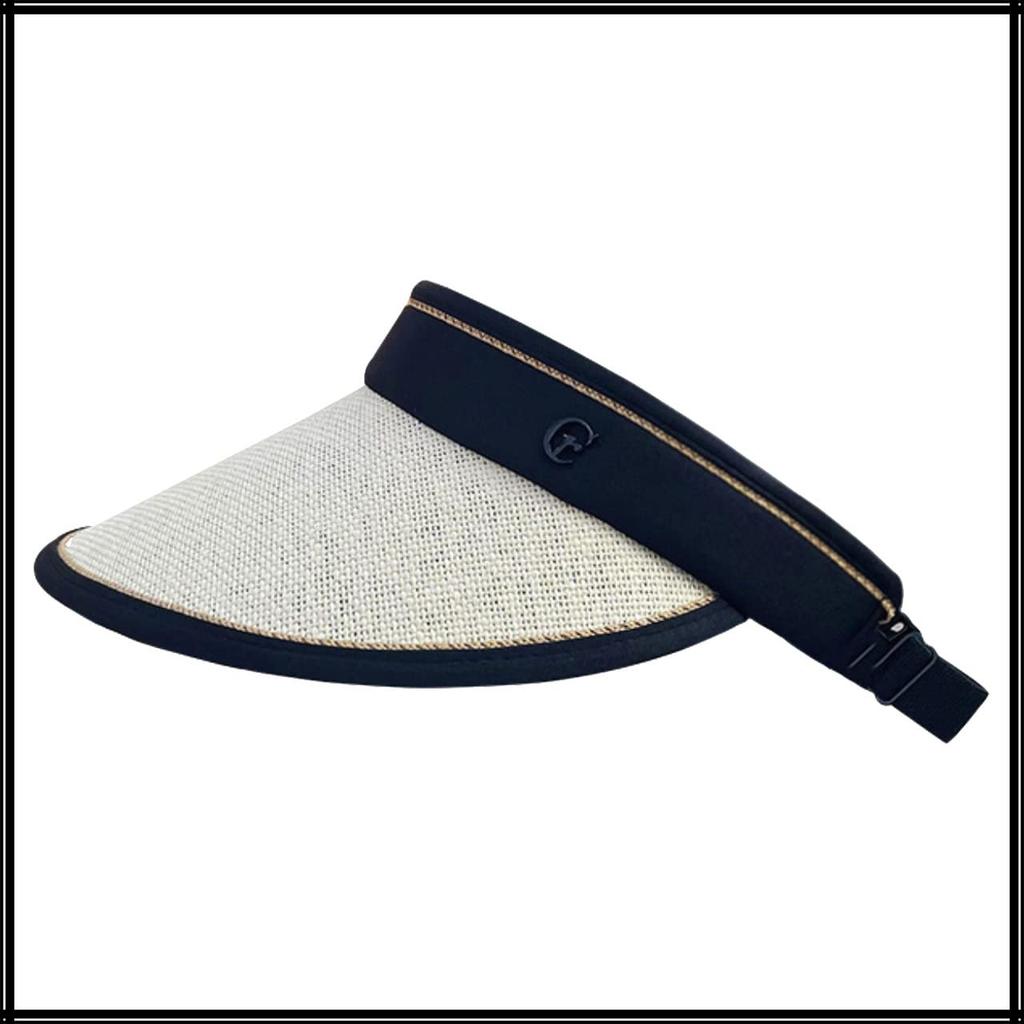 Sun Long Brim CA554 [White Fang] Visor, Visor, Plain, Hat, Foldable, Lightweight, Running, Cap, Women's (Black)