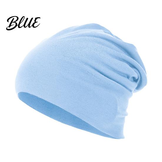 Windproof Spring And Autumn Headwear Slouchy Hip-Hop Hat Solid Color Soft Chemo Headwear Breathable Fabric Sun Protection Hat Lightweight Cancer Cap