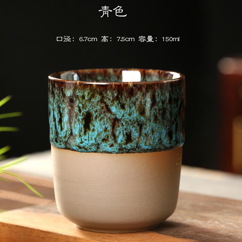 Japanese Style Tea Cup Pottery Vintage Household Office Coffee Mugs Drinkware Milk Breakfast Latte Kung Fu Teacup Drinkware New