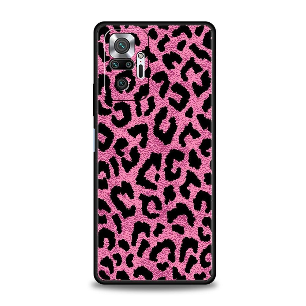For Redmi 10C Cases Tiger Leopard Print flower Phone Case For Xiaomi Redmi Note 12 11 9S 9 8 10 Pro Plus 7 9T 8T 9C 9A 8A Cover