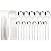 24Pcs Mint Gold Dinnerware Set Knife Fork Coffee Spoon Cutlery Western Stainless Steel Tableware Flatware Kiechen Silverware