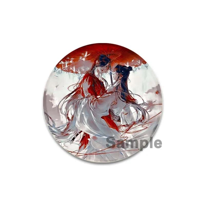 

32/44/58 мм брошь «Благословение небесного чиновника» на рюкзаке, круглые броши ручной работы, значки Xie Lian Hua Cheng, значки-аниме для одежды 44mm