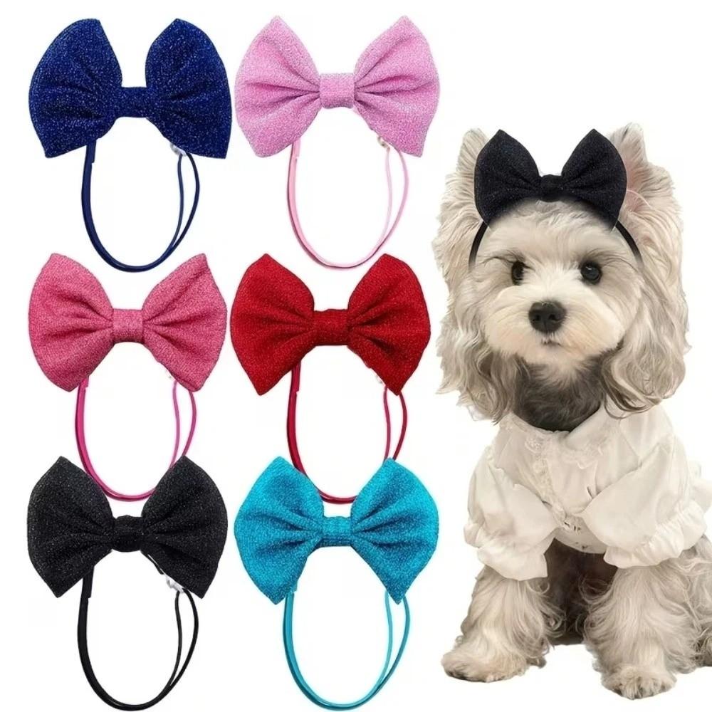 Bunte Hundehaarspangen-Stirnbänder Haarband Haustierkostüme Verstellbare Haarschleifen für Haustiere Valentinstag