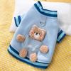 Spring cute bear dog clothes autumn and winter warm teddy dog bipods cat pet clothing