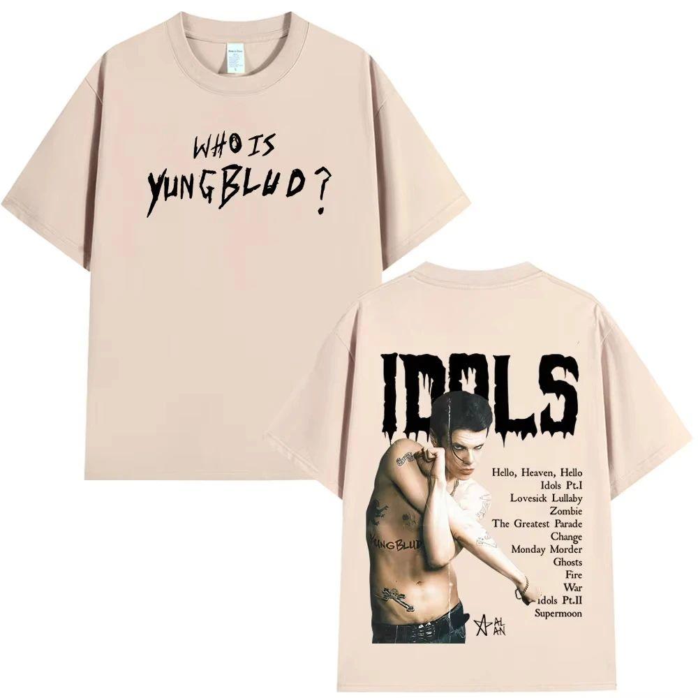 

Y2k Hip Hop Tshirts Yungblud IDOLS The World Tour 2026 Merch T Shirt Casual Cotton Oversized Loose Print TShirts Unisex S