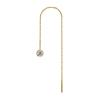 Gold Earring With Premium Zirconia - Ku-057 5 Mm
