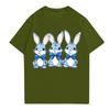 Easter - Men's Casual Baggy Bunny  Print T-shirt Round Neck Pull-over Short-sleeved Top