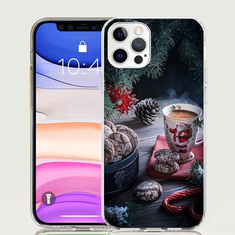 Winter Coffee Christmas Phone Case For iPhone 17 Air 16 15 Plus 11 14 Pro Max 13 Mini 12 7 8 + SE Pattern Art Customized Cover 1