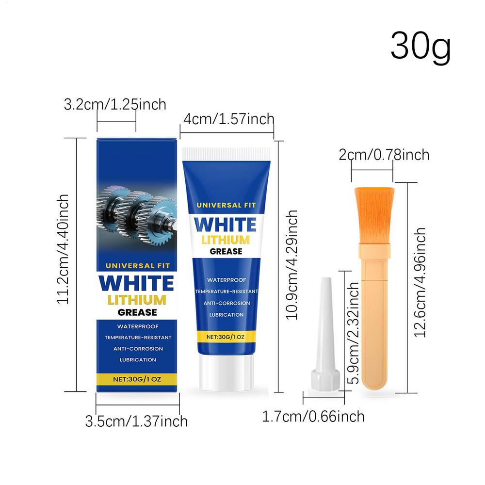 White Lithium Grease Waterproof Lubricant Long-Lasting Bearing & Hinge Grease for Auto Garage Door Fleet & Metal Maintenance
