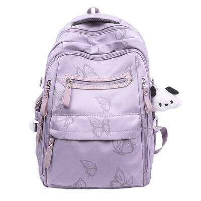 Student Schoolbag Women's Butterfly Print Backpack