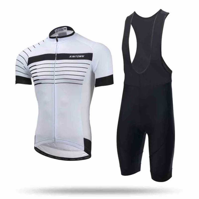 XINTOWN Mens Short Sleeve Cycling Bib Shorts Set Breathable Wear
