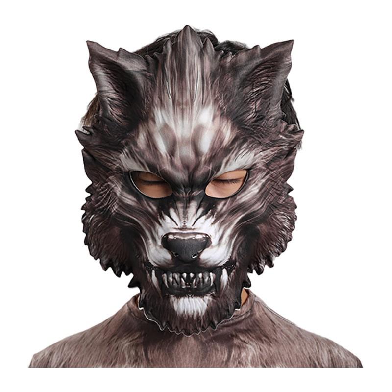 Wolf Costume Bodysuit With 3D Mask Stage Performance Cosplay Halloween Adult Unisex