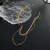 Simple Niche Titanium Steel Double Layer Clavicle Necklace For Women