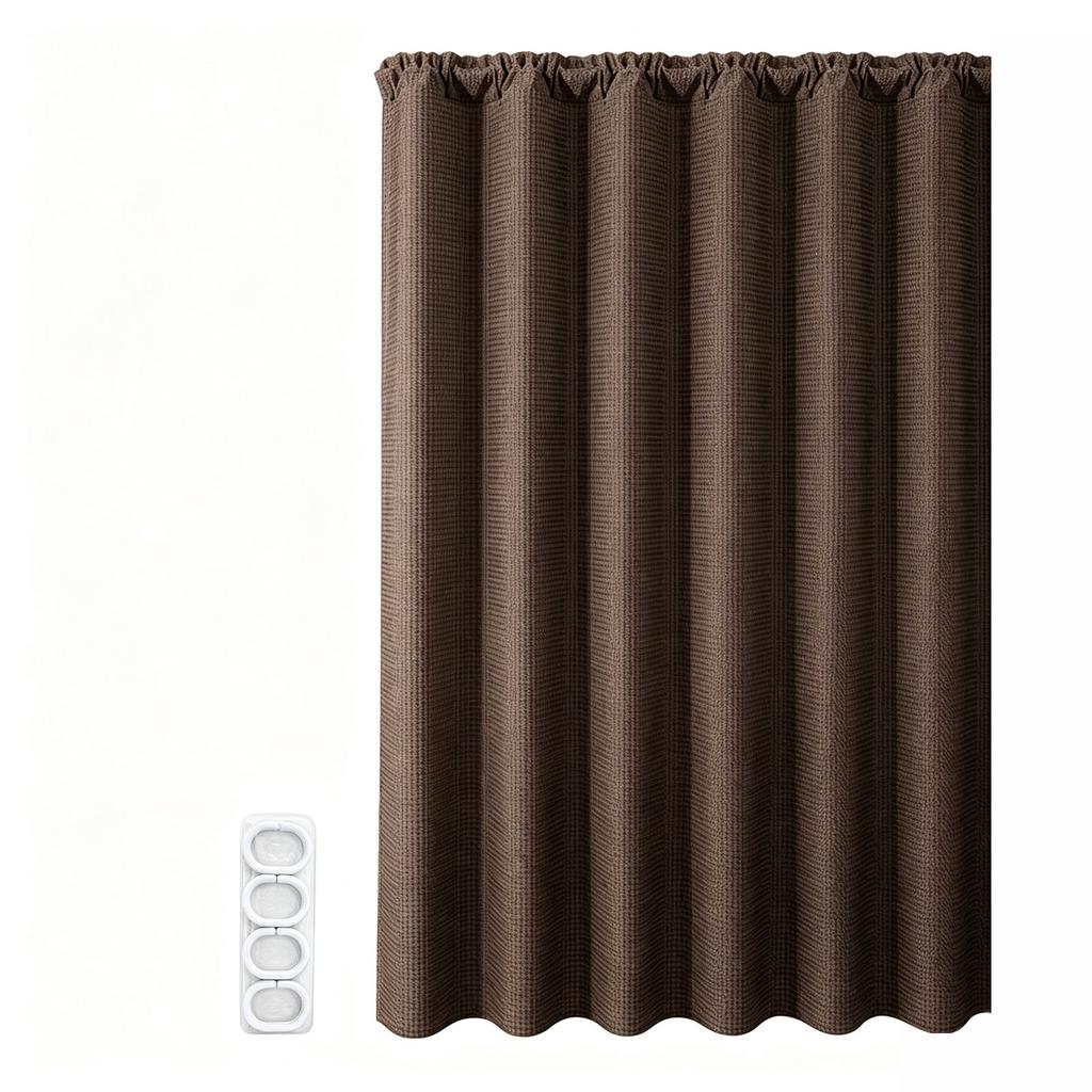 Shower Curtain with 12 Plastic Hooks, 180 cm, for Bathroom and Window