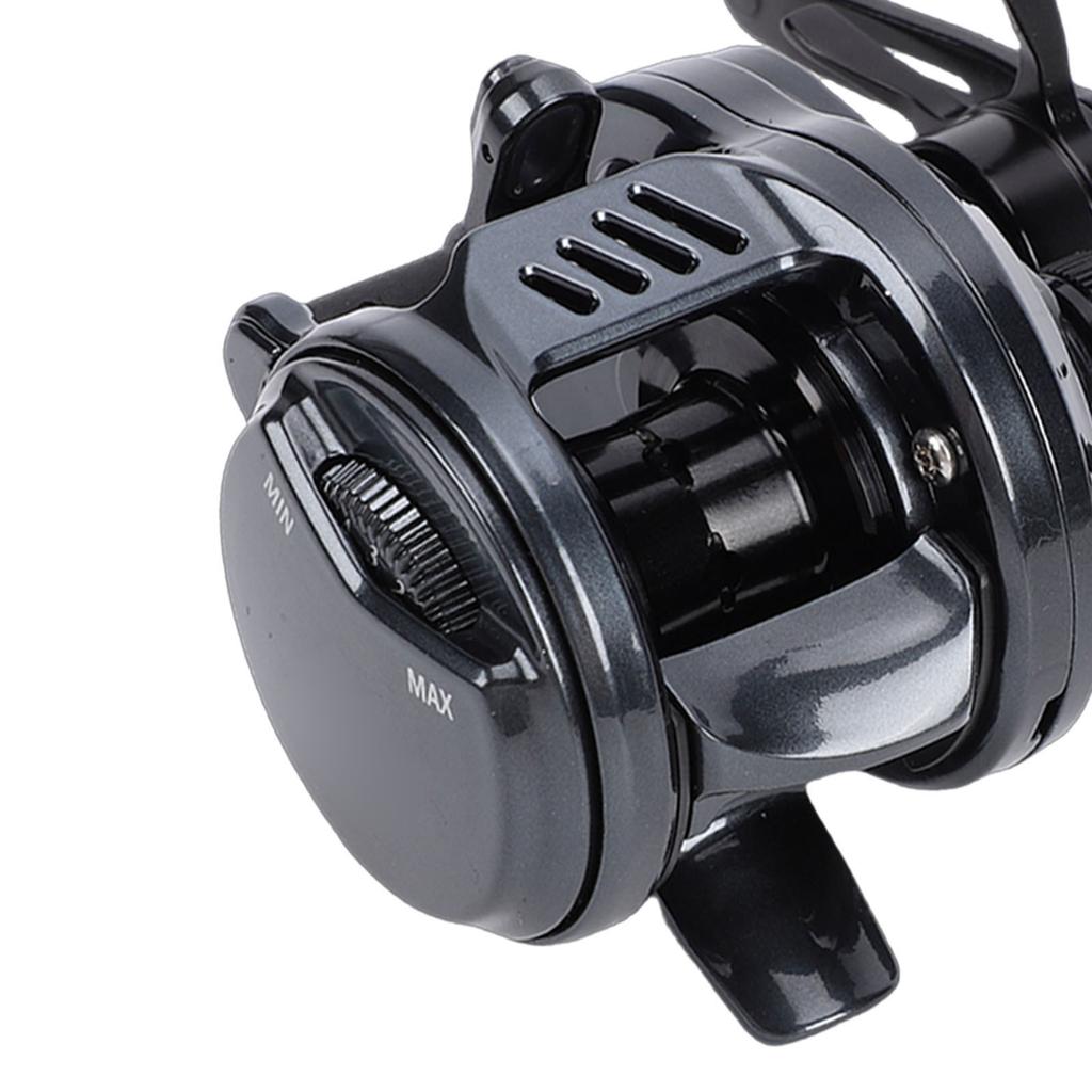 Round Baitcast Reel Ultra Lightweight Far Throw 4.5KG Braking Force Magnet Brake 7.6:1 Speed Ratio Outdoor Fishing Supplies Right Hand