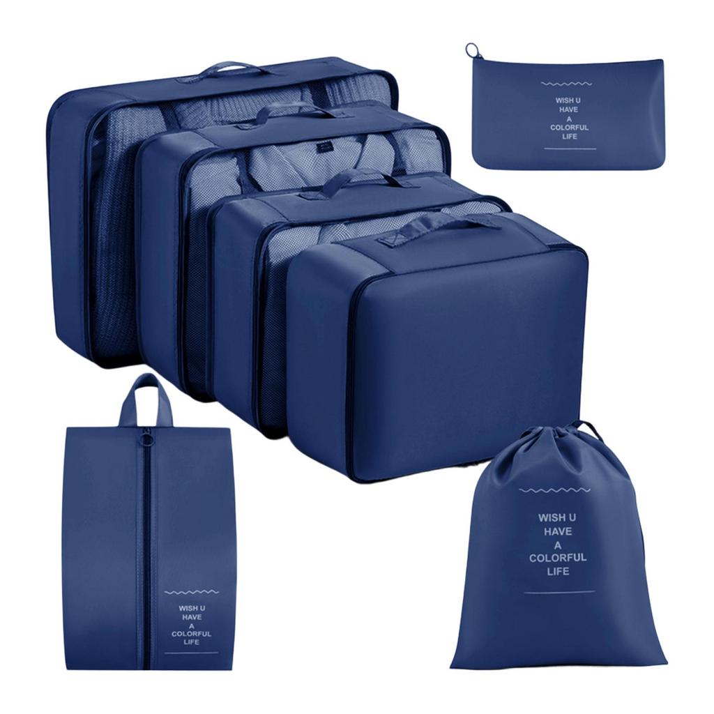 7/8/9-piece Set Travel Storage Bags,Digital Toiletries Shoes Clothes Organizer bag Suitcase Clothes Tidy Pouch,Packing Cubes Set