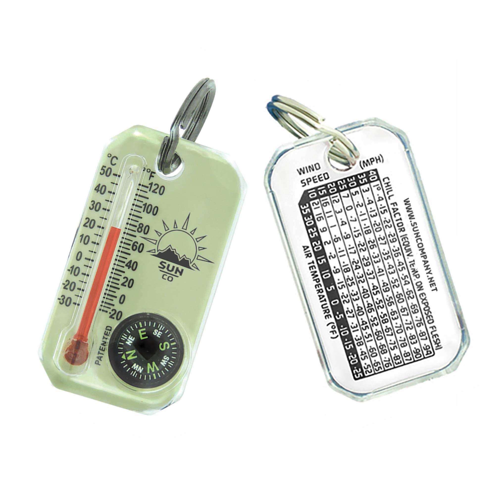

Sun Company LumaGage Zipper Pull Compass and Thermometer Outdoor Thermometer and Compass - Easy-to-Read