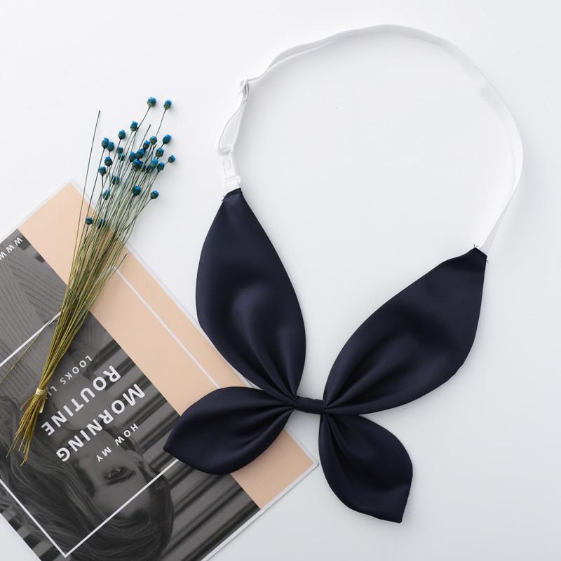 Solid Color Rabbit Ear Shape Butterfly Bow Tie Student Uniform Accessories