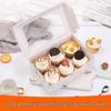 6-Pack Dessert Pastry Box, Thickened White Cardboard with 12 Cavities for Cupcakes or Tarts