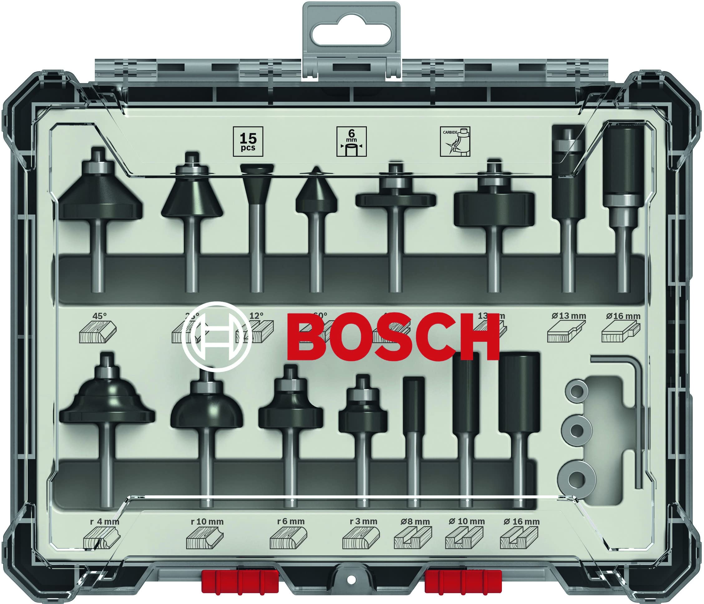 

BOSCH bit set 15 2607017471 Router/trimmer (15 types, pieces)