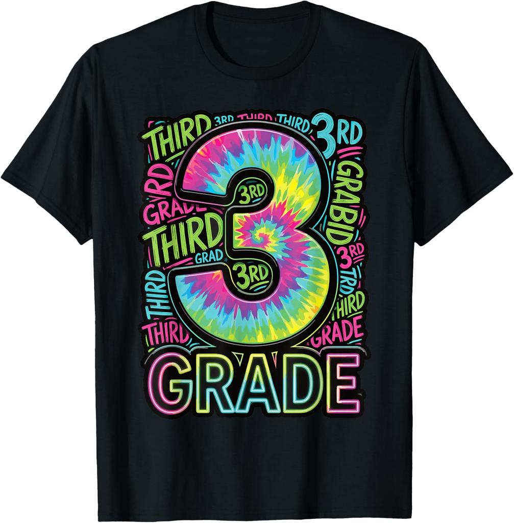 3rd Grade Tie Dye Retro Rainbow Back to School Student unisex T-Shirt