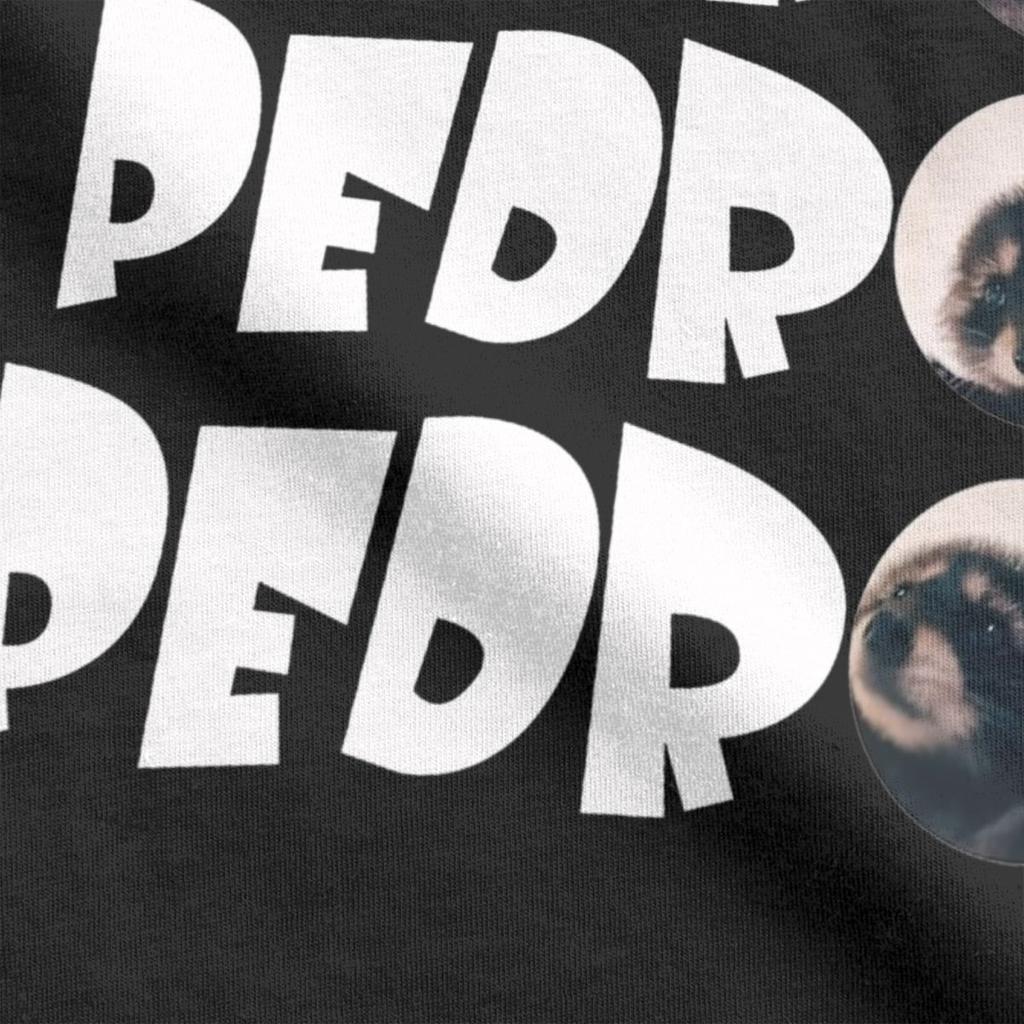 Men's T-Shirt Pedro The Dancing Raccoon Funny Cotton Tee Shirt Short Sleeve T Shirt Crew Neck Clothes Adult