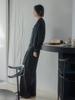 Memua Elbor Pintuck Wide Slacks (Black)