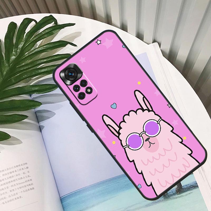 Cute Llama Case For Xiaomi Redmi Note 9 8 10 11 12 Pro Note 11S 10S 9S Redmi 12C 9C 10A 10C Back Cover
