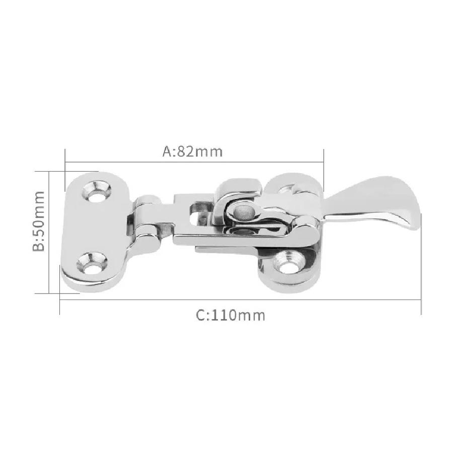 Stainless Steel Lockable Clamp Locker Hatch Marine Hardware Boat Shackle Accessories Locker Hatch Deck Lock