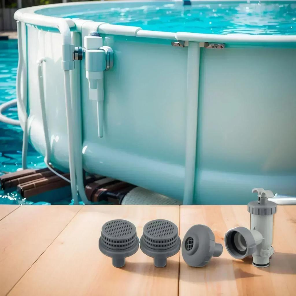 Pool Inlet Nozzle Replacement Kit Pool Maintenance Easy Installation Filter Connectors 1.25 Inch For Intex Above Ground Pool