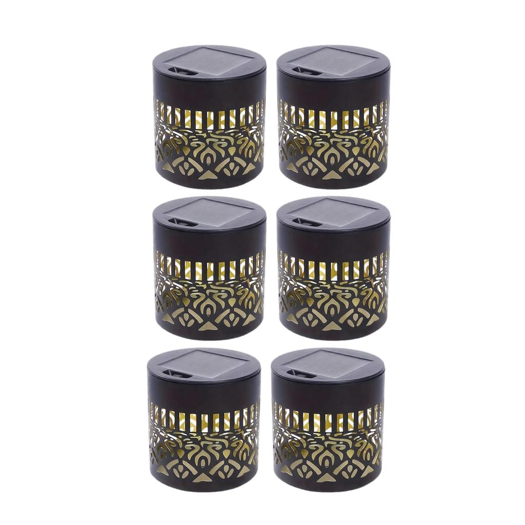 Solar Lantern Outdoor Garden Light Decorative Patterned Metal Housing Waterproof LED Lighting for Patio Pathway Yard Landscape