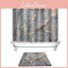 Marble Pattern Shower Curtain With Waterproof Fabric For Bathroom Refresh